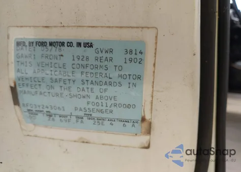 1978 Ford Mustang из США, поврежденный, VIN 8F03Y243061